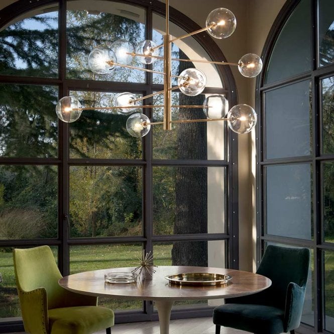 The Italian Collection Equinoxe Chandelier in Brass
