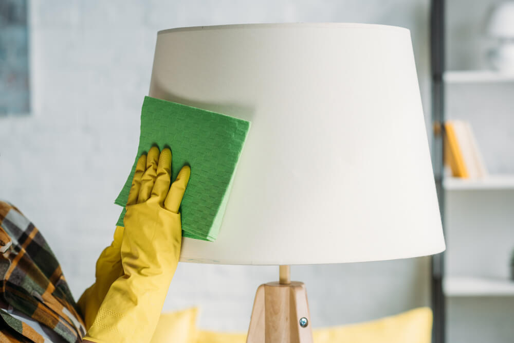 How to clean fabric lamp shades
