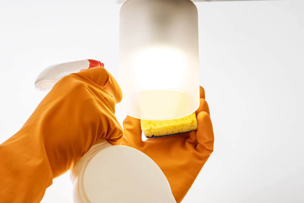 How to clean white lamp shades
