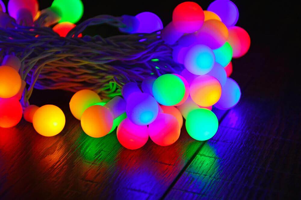 Colourful string lights