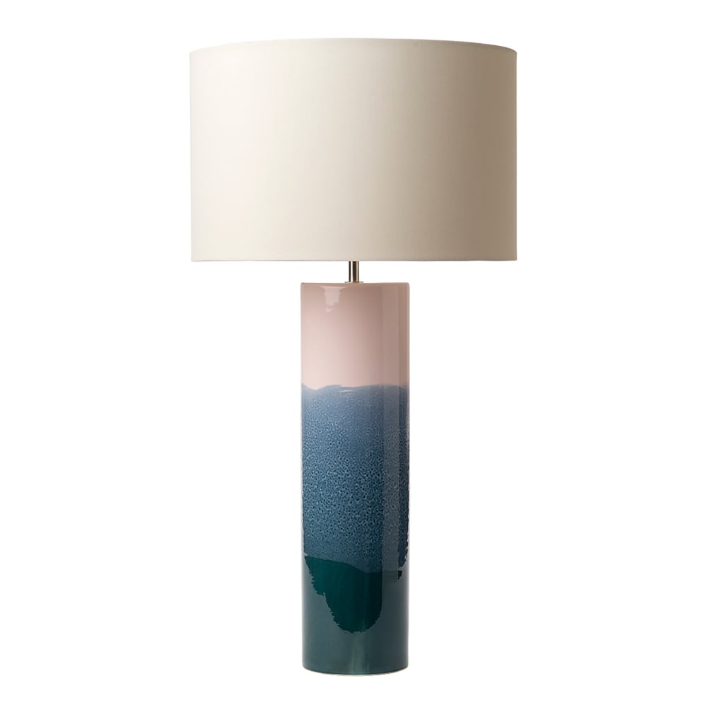 Dar Lighting Ignatio Single Light Ceramic Table Lamp Base Only in Multi-Coloured