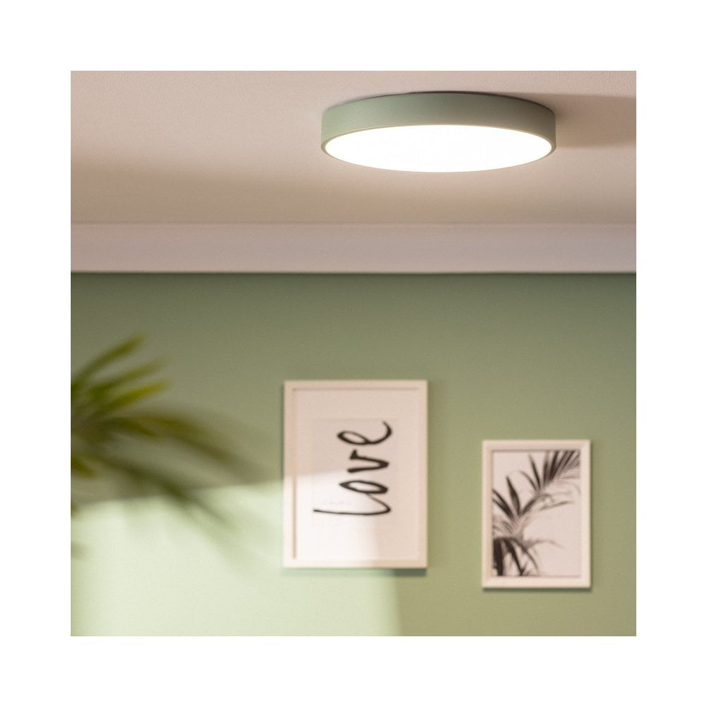 Edit Lighting 24W LED Flush Ceiling Fitting In Green Finish