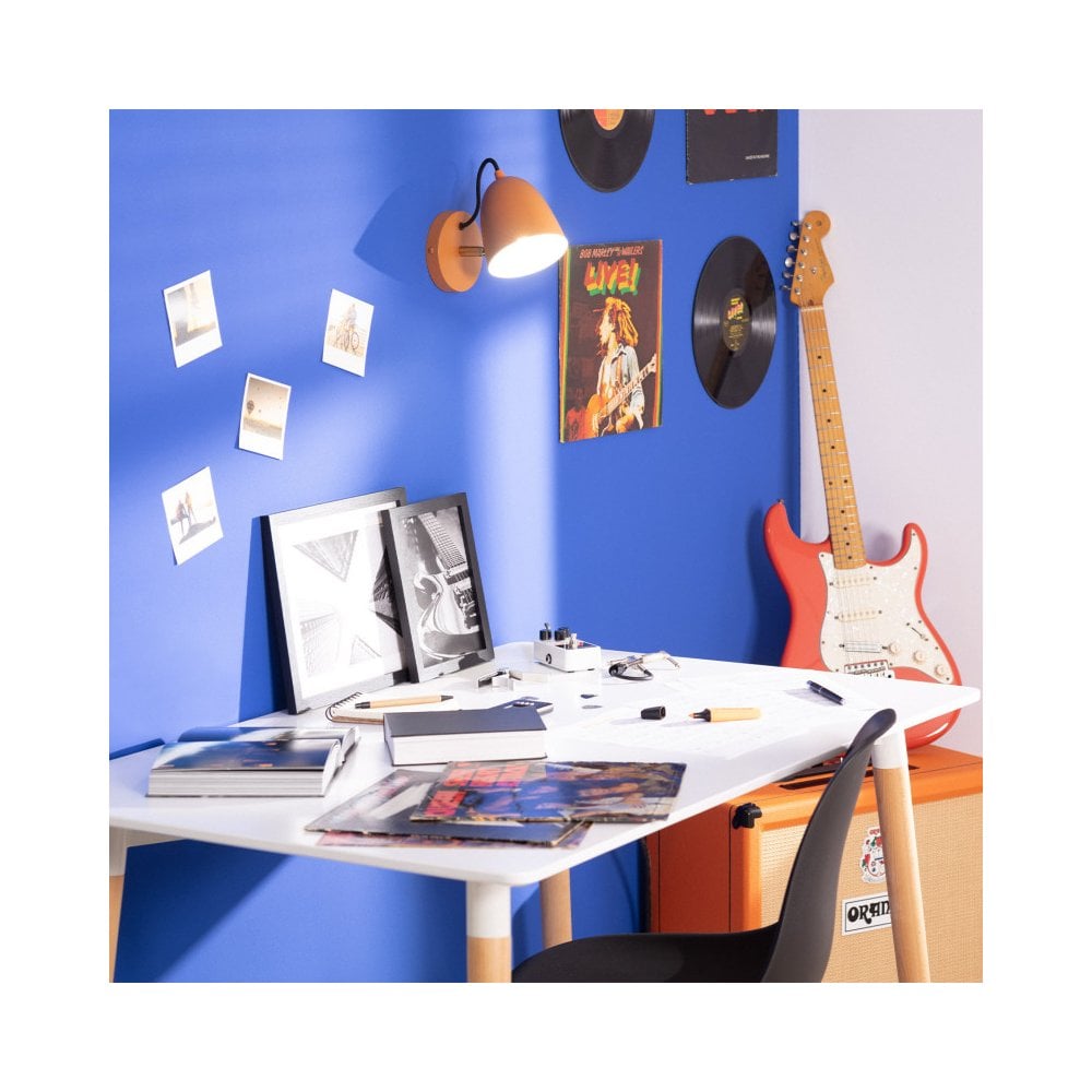 Edit Lighting Areso Single Light Wall Fitting In Orange Finish
