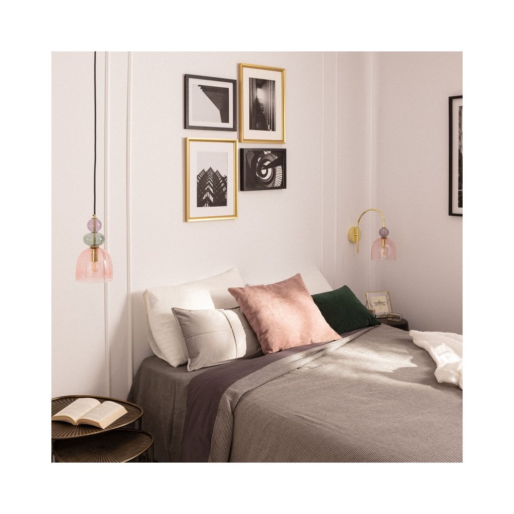 Edit Lighting Baudelaire Single Light Ceiling Pendant In Pink Finish