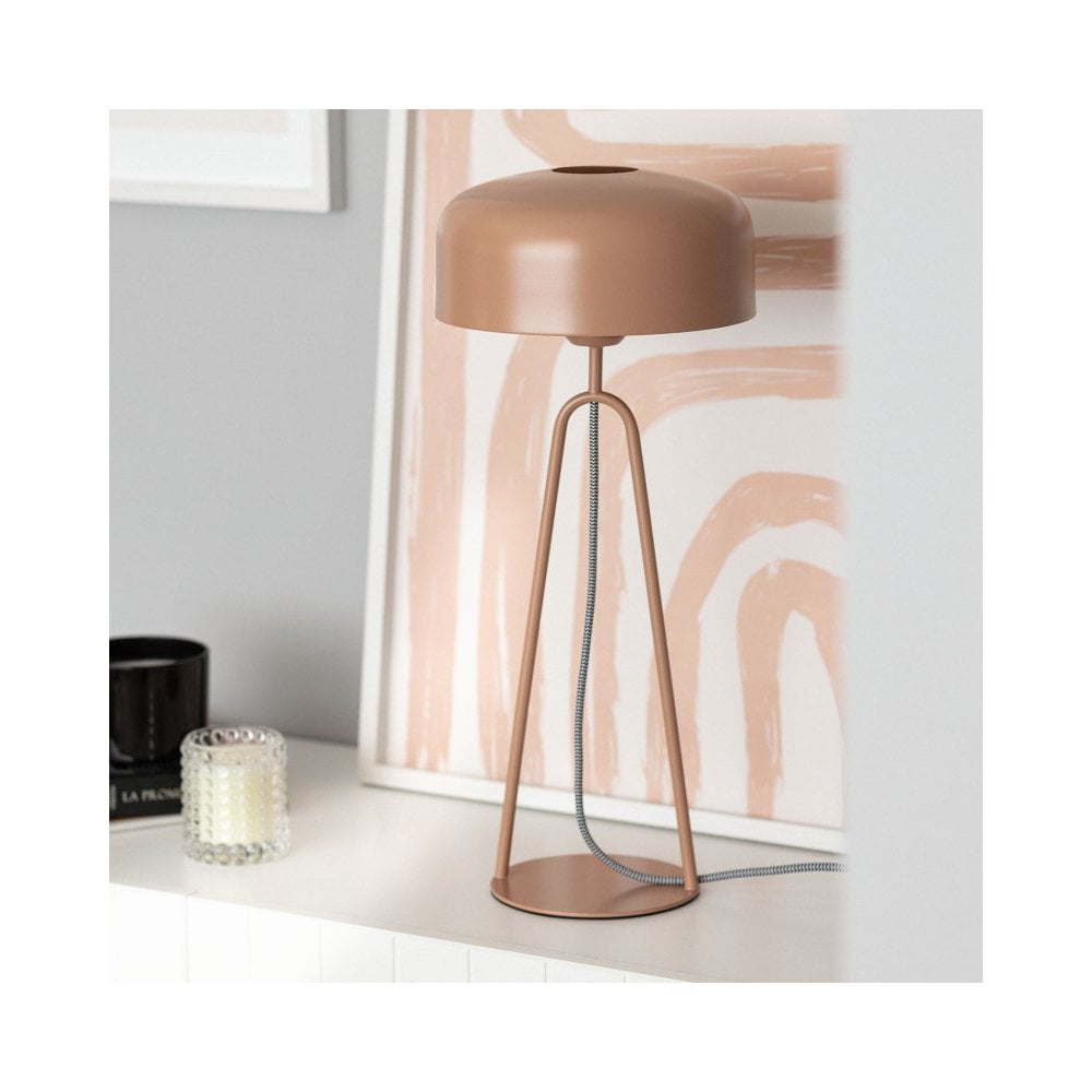 Edit Lighting Luca Single Light Table Lamp In Peach Finish
